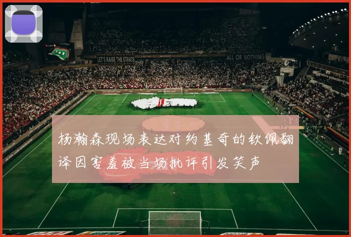 杨瀚森现场表达对约基奇的钦佩翻译因害羞被当场批评引发笑声